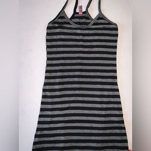Small blouse, black and grey, lightweight, skinny straps